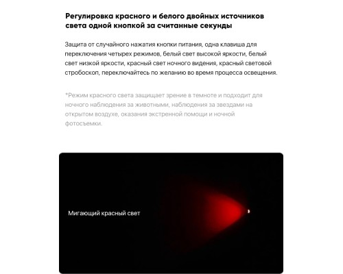Налобный фонарь Xiaomi NexTool NE20002 черный, 170Лм, с зарядкой Type-C