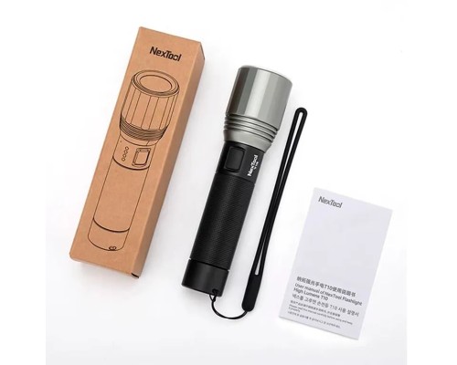 Фонарь NexTool Flashlight High Lumens T10 (NE20343), черный/серый
