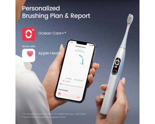 Электрическая зубная щетка Oclean X Pro Didital (Y2076), 2 насадки, темно-синий