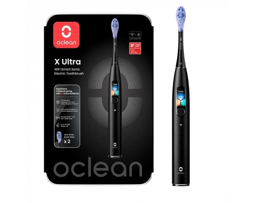 Электрическая зубная щетка Oclean X Ultra, 2 насадки, wi-fi и bluetooth, черный