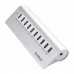 USB-концентратор ORICO M3H10, разъемов: 10, серебристый