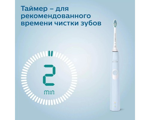 Звуковая зубная щетка Philips Sonicare ProtectiveClean 4300 HX6803/04, светло-голубой