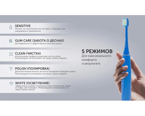 Электрическая зубная щетка Polaris PETB 0105 TC, синий