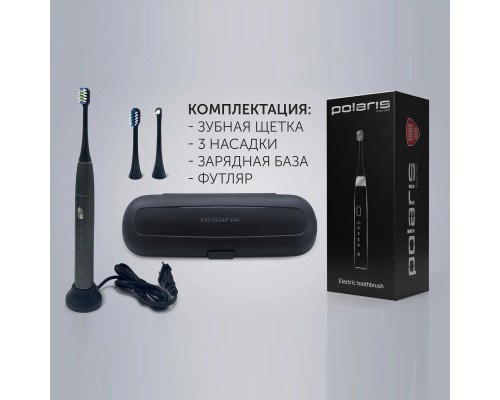 Звуковая зубная щетка Polaris PETB 0701 TC, графитовый