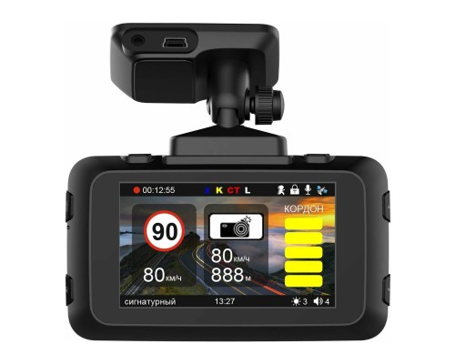 Видеорегистратор с радар-детектором Prology iOne-2500, ГЛОНАСС, черный