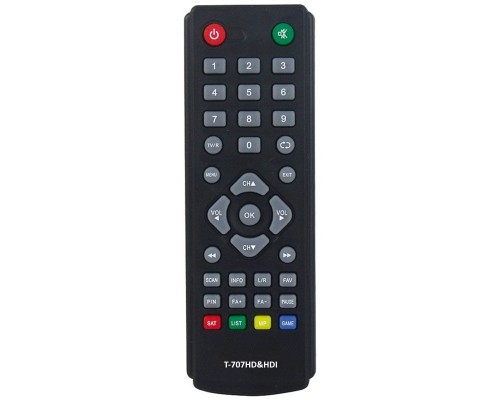 Пульт ДУ HUAYU малый для Lumax DVB-T2/C приемников, приставок, ресиверов (HOB818/T-303SD)