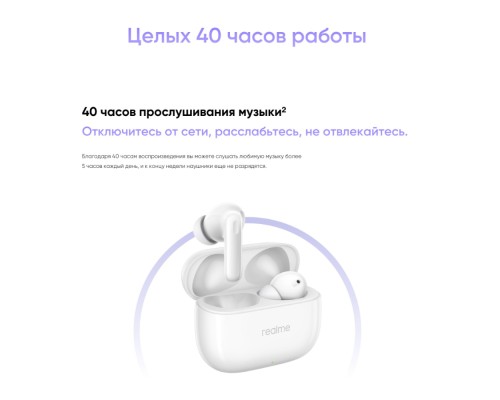 Беспроводные наушники Realme Buds T310 Белый (RMA2303 Snow White)