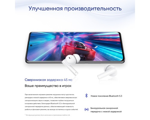 Беспроводные наушники Realme Buds Air5, белый (RMA2301 White Edition)