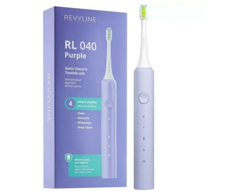 Электрическая звуковая зубная щётка Revyline RL 040, фиолетовая