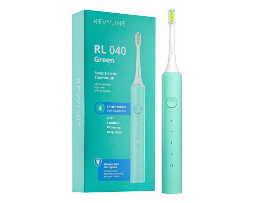 Электрическая звуковая зубная щётка Revyline RL 040, зеленый