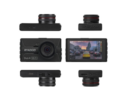 Видеорегистратор Roadgid Duo 4 Wi-Fi, 2 камеры, Full HD, черный