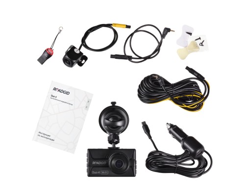 Видеорегистратор Roadgid Duo 4 Wi-Fi, 2 камеры, Full HD, черный