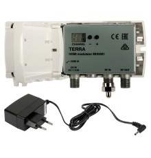 ТВ модулятор Terra "MHD001", HDMI в DVB-T, разрешение 1080P, c Б/П, белый