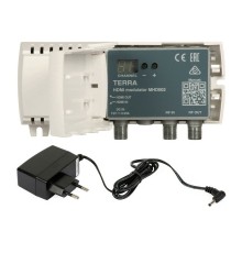 ТВ модулятор Terra "MHD002", HDMI в DVB-T, разрешение 1080P, c Б/П, белый