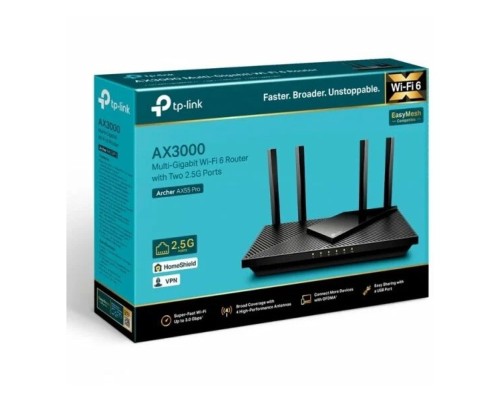 Wi-Fi роутер TP-LINK Archer AX55Pro, черный