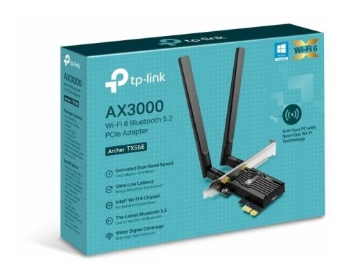 Tp-link Archer TX55E AX3000 Wi-Fi 6 Bluetooth 5.2 адаптер PCI Express