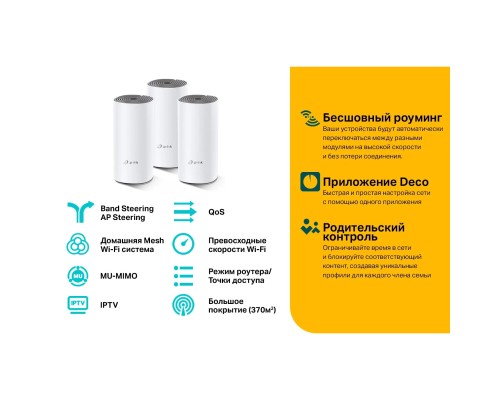Wi-Fi Mesh система TP-LINK Deco E4 (3-pack)