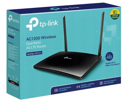 Wi-Fi роутер TP-LINK Archer MR400, черный