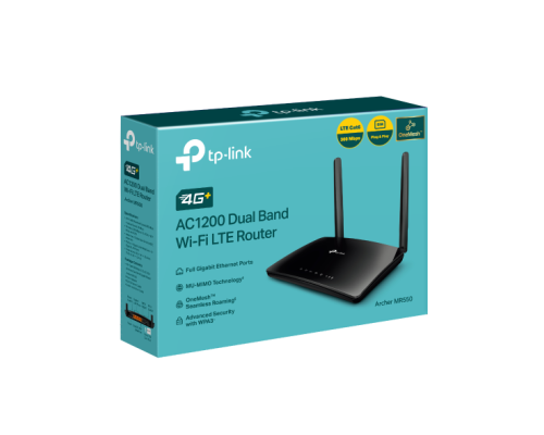 Wi‑Fi роутер TP-Link Archer MR550 AC1200 с поддержкой 4G+ категории 6