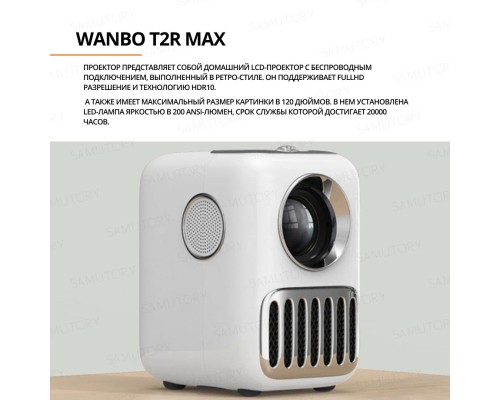 Проектор Xiaomi Wanbo Projector T2R Max 1080P (2022) с Android 9 (Международная версия)