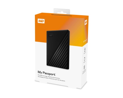 Внешний жесткий диск HDD Western Digital My Passport 2,5" 2TB USB 3.2 Gen.1 WDBPKJ0020BBK-WESN (Черный)