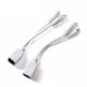 Инжектор - сплиттер для передачи PoE по кабелю Cat 5e, пассивный комплект, белый