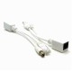 Инжектор - сплиттер для передачи PoE по кабелю Cat 5e, пассивный комплект, белый