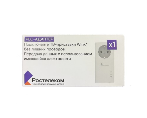 PLC-адаптеры Ростелеком Slaytek SA-P1000, гигабитный (комплект 2шт.)