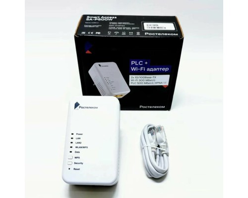 PLC адаптер Ростелеком Smart Access SA-P500W (PLC+Wi-Fi), 1шт.