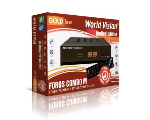 World Vision Foros Combo M DVB-T2/C/S2 Цифровой спутниковый / эфирный / кабельный приемник, приставка, ресивер