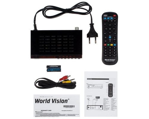 World Vision T625A DVB-T/T2/C Цифровой эфирный / кабельный приемник с обучаемым пультом ДУ