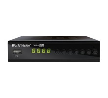World Vision T645A Fm DVB-T/T2/C Цифровой эфирный / кабельный приемник с обучаемым пультом ДУ и FM радиоприемником