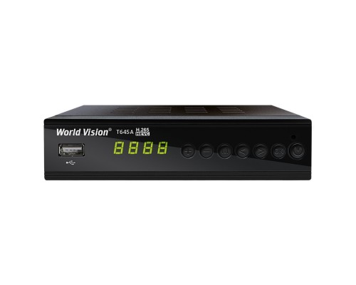 World Vision T645A Fm DVB-T/T2/C Цифровой эфирный / кабельный приемник с обучаемым пультом ДУ и FM радиоприемником