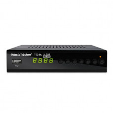 World Vision T624A DVB-T/T2/C Цифровой эфирный / кабельный приемник с обучаемым пультом ДУ