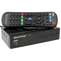 World Vision T62A LE DVB-T/T2/C Цифровой эфирный / кабельный приемник с обучаемым пультом ДУ
