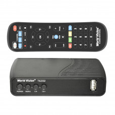 World Vision T62D2 DVB-T/T2/C Цифровой эфирный / кабельный приемник с обучаемым пультом ДУ