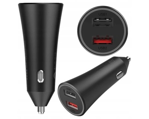 Автомобильная зарядка Xiaomi Mi 37W Dual-Port Car Charger (GDS4147GL/CC06ZM), черный