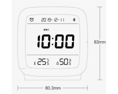 Часы с термометром Qingping Bluetooth Smart Alarm Clock, белый