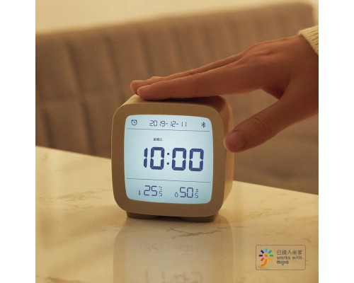 Часы с термометром Qingping Bluetooth Smart Alarm Clock, белый