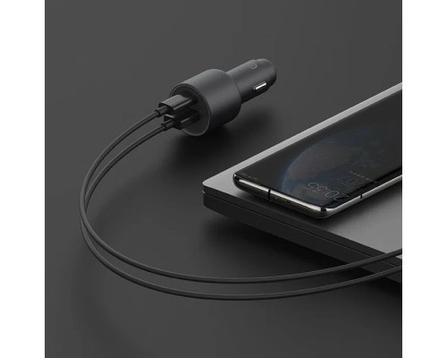 Автомобильная зарядка Xiaomi Car Charge 1A1C 100W, (CC07ZM/BHR4460CN) черный