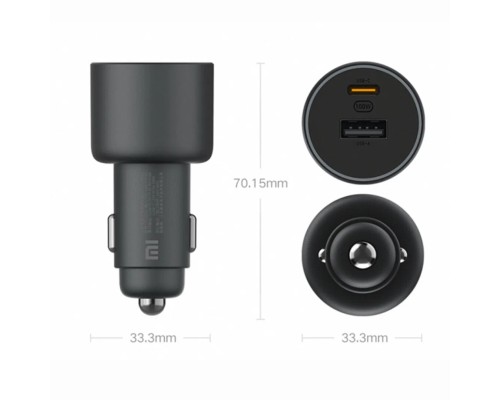 Автомобильная зарядка Xiaomi Car Charge 1A1C 100W, (CC07ZM/BHR4460CN) черный