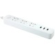 Удлинитель Xiaomi Mi Power Strip 3, XMCXB01QM, 3 розетки, с/з, 10А / 2500 Вт белый 1.8 м