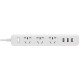 Удлинитель Xiaomi Mi Power Strip 3, XMCXB01QM, 3 розетки, с/з, 10А / 2500 Вт белый 1.8 м