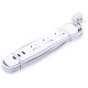 Удлинитель Xiaomi Mi Power Strip 3, XMCXB01QM, 3 розетки, с/з, 10А / 2500 Вт белый 1.8 м