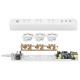 Удлинитель Xiaomi Mi Power Strip 3, XMCXB01QM, 3 розетки, с/з, 10А / 2500 Вт белый 1.8 м