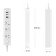 Удлинитель Xiaomi Mi Power Strip 3, XMCXB01QM, 3 розетки, с/з, 10А / 2500 Вт белый 1.8 м
