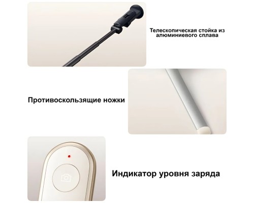 Селфи-палка, монопод для селфи Xiaomi Mi Bluetooth Selfie Stick Tripod Mini (XMZJZPG02YM), черный, CN