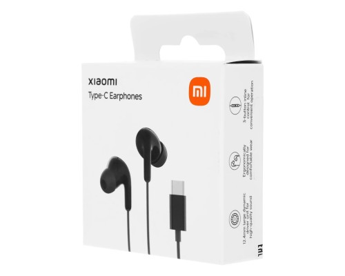 Наушники проводные Xiaomi Mi Type-C (M2413E1), шумоподавление, черные