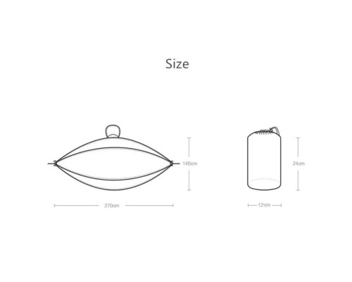 ZaoFeng Parachute Cloth HW070102 гамак для дачи, дома, отдыха, туризма подвесной, компактный, открытый портативный (синий)