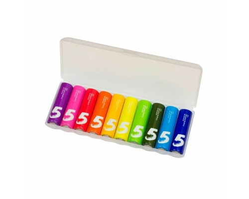 Батарейки ZMI ZI5 AA rainbow alkaline battery 10шт, в чехле